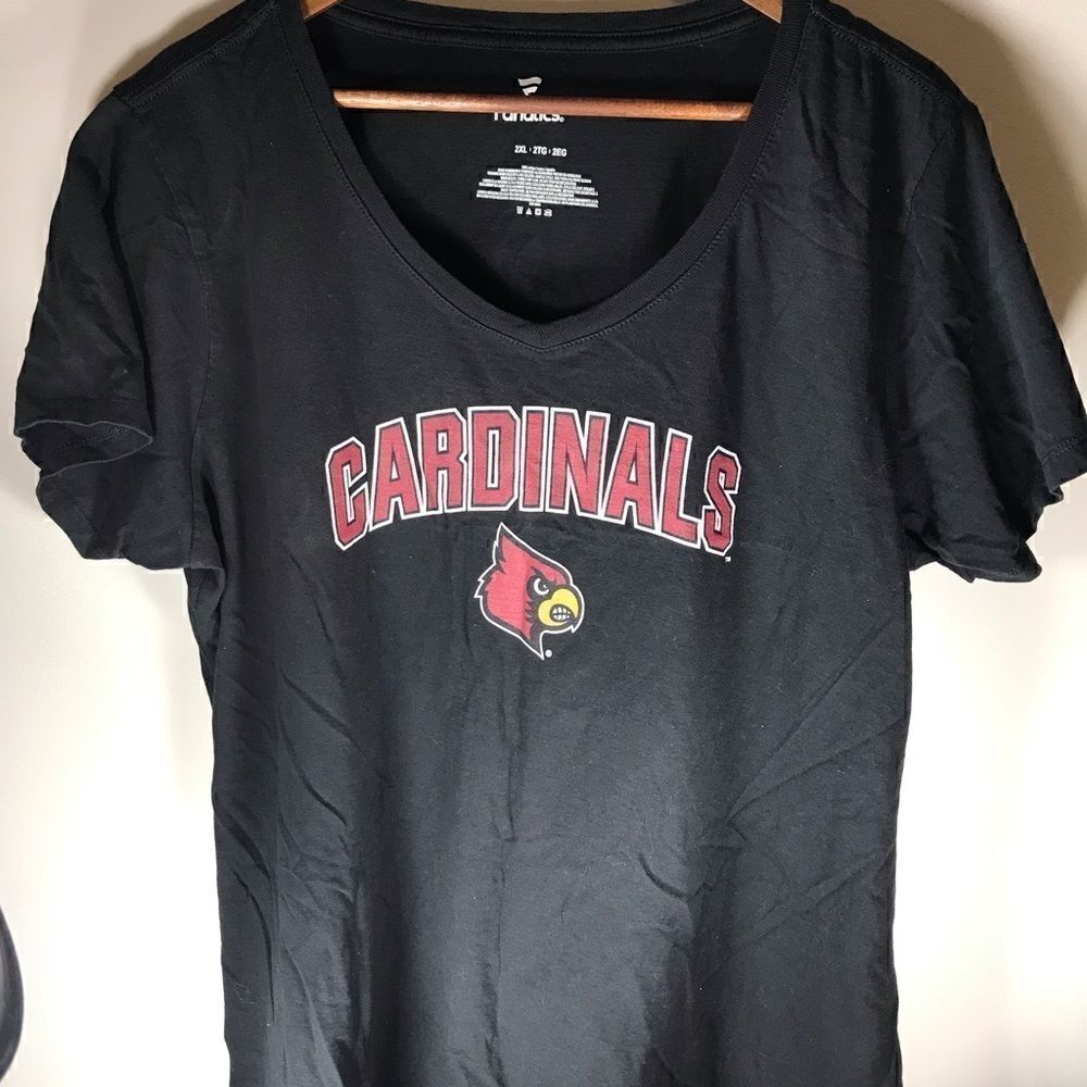 ✅St. Lewis Cardinals Black Tee  2Xl